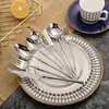 Dinnerware Sets Designer Silver Cutlery Set Stainless Steel Classic High Quality Cooking Fork Spoon Luxury Kitchen Cuisine Cookware OA50DS