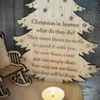 Juldekorationer Remembrance Candle Ornament to Remember Loved Is Wood Holder Desktop Ornament Year Decor