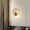 Wall Lamps FKL Modern Crystal Round Lamp Light Luxury Gold Copper Simple Bedroom Bedside Living Room TV Background Aisle