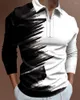 Mens Polos Mens Casual Autumn Long Sleeve Polo Shirts Men Male Zip Tee Shirt Tops Street Golf Clothing Solid Color Clothes