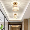 Lâmpadas pendentes Cristaladores de cristal com luzes de teto de lâmpada E27 para o corredor da cozinha Balcony Square Shape Decor Home