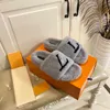 مع مصمم الصندوق Paseo Comfort Slippers Women Slipper Autumn Winter Slides Scuffs Fluffy Furry Wool s ely purse vuttonly crossbody viutonly 7063