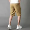 Shorts pour hommes Longueur au genou Shorts cargo Hommes Été Multi-poches Casual Coton Élastique Capri Culotte Chaude Pantalon Homme Militaire Tactique Shorts G221214