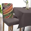 Housses de chaise Polynesian Ethnic Texture Dining Cover 4/6/8PCS Spandex Elastic Slipcover Case Pour Wedding El Banquet Room