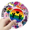 50st Rainbow Stickers Icke-slumpm￤ssiga vattent￤tt vinylklisterm￤rke f￶r bilcykelbagage klisterm￤rke b￤rbar dator skateboard motorvatten flaska sn￶br￤da dekaler barn g￥vor