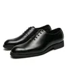 Chaussures Habillées Noir Entièrement Coupe Oxford Hommes Cuir Mariage Affaires Discothèques Oxfords Classique À Lacets