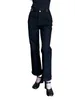 Women's Jeans Designer Autumn New Korean Version d Black High Waist Slim Metal Chimney Casual Women FZ76