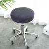 Chair Covers Round Cover For Bar Office Elastic Anti-Dirty Polyester Seat Stool Solid Color Protector Home