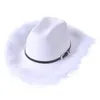 Boinas Puloru Fluffy Feather TRIM CHAPO DE COWBOY PARA MULHERM MULHER BRIM BENDENDO CAI