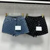 Femmes Jeans Designer Denim Shorts Lettre Strass Pantalon Design Sexy Dames Été Pantalon Court Vêtements 4HG0