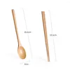 Dinnerware Sets Portable Wooden Spoon Chopsticks Set Korean Wood Soup For Eating Mixing Strring Handle Tableware Japan Style