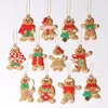 Christmas Decorations 6/10/12pc Set Gingerbread Man Tree Ornaments Xmas Soft PVC Living Room Decorating Tools Festival Home Decoration Gift