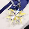 Chandelier Crystal Top Quality 3Colors K9 Snowflake Hanging Drops Christmas Ornaments For Window Suncatcher Or Car Decoration