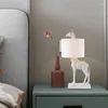 Table Lamps Resin Giraffe Modern Fabric Animal Lighting Bedroom Study Children'room Lights LED Night Stand Light Fixtures