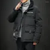 Men's Down Autumn Jacket Mens Simplicity Casual Fashion Lamb Fur Collar Solid Color Youth Trend Slim High Quality Hansome All-match Outwear