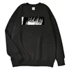 Sweats à capuche pour hommes Personnage de dessin animé Imprimer Hommes Sweat Mode Harajuku Mâle Vintage Street Sportswear Col Rond Polaire Homme Sweatshirts