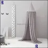 Mosquito Net Crib Canopy Bed Tent Girls Room Decor Playing Area Round Dome 245Cm Height Drop Delivery Home Garden Textiles Bedding Su Otgyk