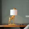 Table Lamps Resin Giraffe Modern Fabric Animal Lighting Bedroom Study Children'room Lights LED Night Stand Light Fixtures