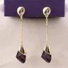 Pendientes traseros Grace Jun Clip de cristal de diamantes de imitación nupcial de alta calidad sin perforación para Gril Prom Enagament Accesorio de joyería fina