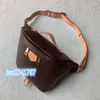 Kvinnans designer Purses Bag Midjeväskor Klassiskt mönster Real Leather Belt Bag291j