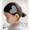 16057 Baby Kids Maternity Hair Accessories Leather Glitzy Laser Bow Love Girls Hair Clip Heart Barrettes For Children Hairclip Headwear