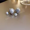 Diamant perle lumière luxe haut de gamme tempérament boucles d'oreilles pour les femmes mode coréenne boucle d'oreille quotidien fête d'anniversaire bijoux cadeau