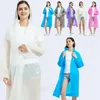 Eva Rainwears Plastic Non engångsregnocketdjockad ogenomtränglig vattentät regnrockar Slicker utomhusresor Camping Rainwear BH4135 TQQ