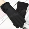 Lady Fashion Gants Femmes Hiver Vintage Cycling épais Temps de vent chaud Téro-coche Fond Finies Finies Écran tactile GLANT MITTENS