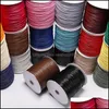 Cavo filo 10 m / lotto 22 colori linea in pelle filo di cotone cerato corda collana corda per gioielli che fanno forniture braccialetto fai da te 80 Otzca