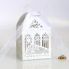 Confezioni regalo 50 pezzi Scatole di caramelle tagliate al laser Chiesa Matrimonio Sposa Principessa Biscotti Confezione Borsa S Forniture Contenitore