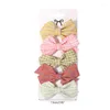 Accessoires de cheveux DXAD 5pcs Pins Flower Bow Clips Barrettes Fashion Head Snap pour les bébés nés filles animaux de compagnie