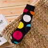 Men's Socks 2022 Autumn Winter Polka Dot Combed Cotton Calcetines Vintage Fashion Colorful Happy Casual