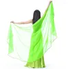 Stage Wear Women Belly Dance Chiffon Veil Semicircle Arc Gold Edge Scarf Shawl 250x120cm 12 Colors