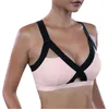 Outfit da yoga reggiseno lingerie ladies'plain a colori anteriore cross side side sport reggiseni a coppa piena tops biancheria bianche