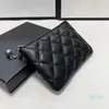 Designer-Coin Purse C Family Top Lambskin Black Classic Clutch Bag 2023 Fashion Versatile Wallet Card Bag Famous Designer Brand