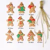 Christmas Decorations 6/10/12pc Set Gingerbread Man Tree Ornaments Xmas Soft PVC Living Room Decorating Tools Festival Home Decoration Gift