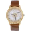 Wood Retro Man Women Watches Casual Wards Word Wood Worstwatches مع جلود حزام كوارتز ساعات العمل