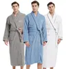 Men's Sleepwear Winter Bathrobe Men Luxury Cotton Soft Long Terry Fleece Bathrobes Warm Thickened Dressing Gown Nightgown Home Clothes