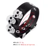 2023 Punk Rivet Nightclub Trend Bracciale Cranio Braccialetti Braccialetto Cuore di cristallo Gotico Gioielli di moda all'ingrosso