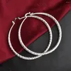 Boucles d'oreilles créoles en gros bijoux à la mode en argent Sterling 925 6 MM cercle lisse boucle d'oreille ronde pour les femmes cadeau