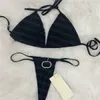 Femmes de luxe maillot de bain de créateur lettre imprimer Bikinis ensemble séchage rapide maillot de bain deux pièces ensemble maillots de bain vêtements de natation