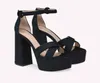 Sheridan Sandals High Heeled Dress Shoes Rom Sandal Luxury Designer Fashionabla Bekväma Chunky Heel Thick Bottom For Womens Box