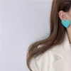 Ryggar örhängen söta godisfärger hjärtuttalande klipp på för kvinnor flickor mode minimalistiska icke genomborrade öronklipp stora örhängen smycken