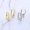 Hoop Ohrringe 2022 Sommer Mode Einfache Europäischen Frauen Schmuck Multi Piercing Gold Farbe Nette Reizende Kleine Schloss Förmigen Ohrring