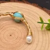 Bangle Handmade Real Natural Baroque Pearls Cuff Bangles For Women Girls Party Wedding