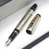 Top High quality Writing Pen Golden Silver Wave point Design Rollerball Fountain pens office school supplies with Diamond and Serial Number on Clip