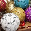 Christmas Decorations 2022 1pc 8cm Balls Tree Home Rhinestone Glitter Xmas For Gift Ball #4