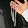 Neue Farbe Drehpunkt langen gebogenen Topf Großhandel Glas Bongs Ölbrenner Glas Wasserpfeifen Rauchpfeife Zubehör