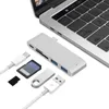 استهلك الإلكترونيات 5 في 1 type- c hub إلى USB 3.0 PD TF/SD ADAPTER OTG SLISH SHELL TF SD SD لجهاز MacBook Pro Computer PC