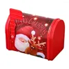 Juldekorationer Candy Box Creative Moisture-Proof Brilliant Color Santa Mailbox Cookie Container f￶r fest